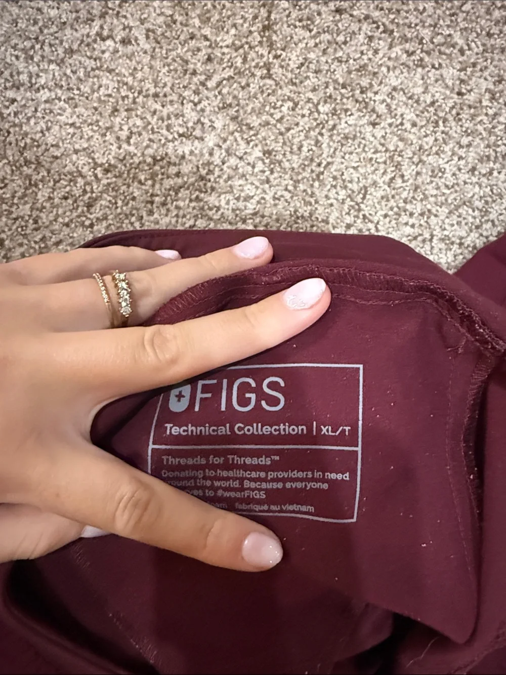 Figs comfortable burgundy